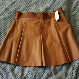 Faux leather skirt